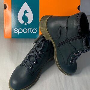 Sporto Brandy Water-Resistant Lace-Up Hiker Bootie Ladies 8M - Olive